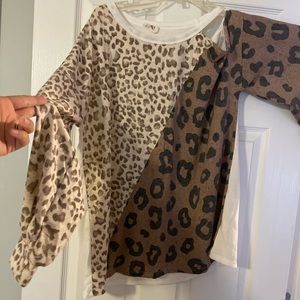 Super cute off the shoulder leopard top